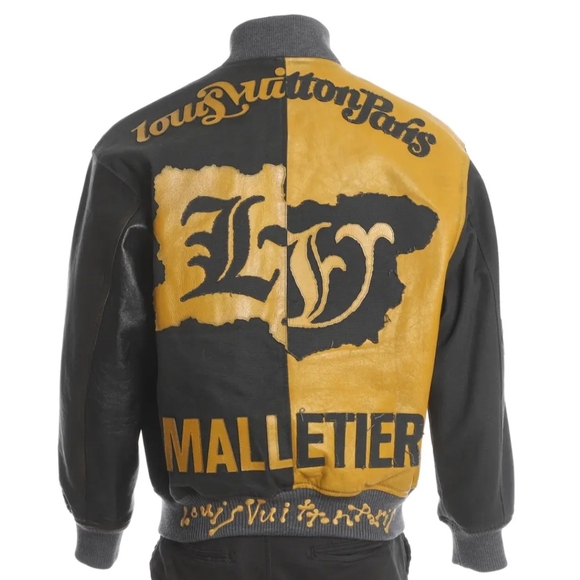 Louis Vuitton Varsity Bomber Jacket in Black and Gold - Picture 3 of 5